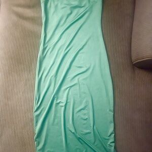 Jade Green Slim Fitted Spandex Dress